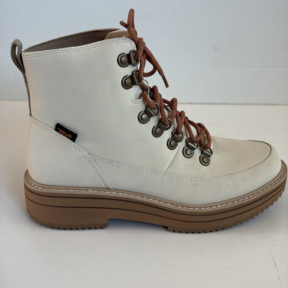 Teva Midform boot white swan lace up slight heal max comfort water repellent - Picture 13 of 16